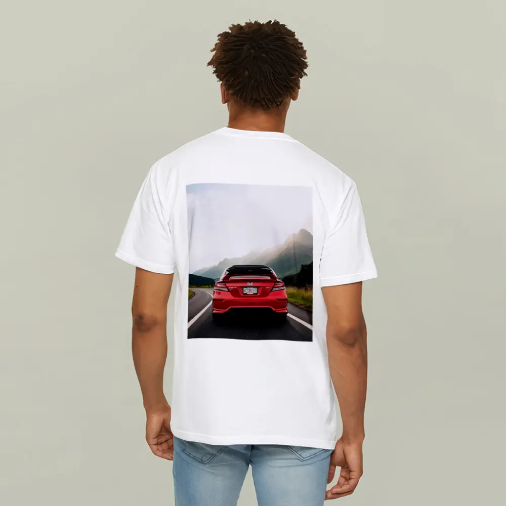 Red Honda Civic Si Mountain Road Drive – T-Shirts