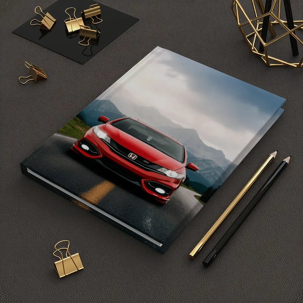 Red Honda Civic Si Mountain Road Drive – Notebooks