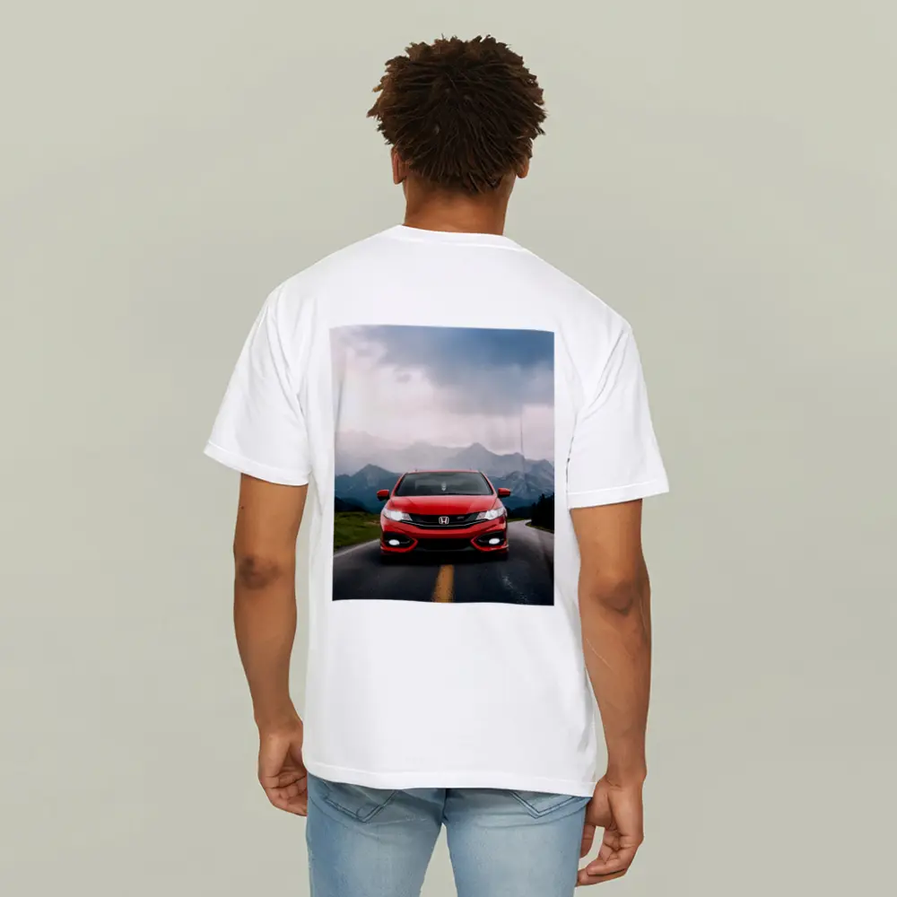 Red Honda Civic Si Mountain Road Drive – T-Shirts