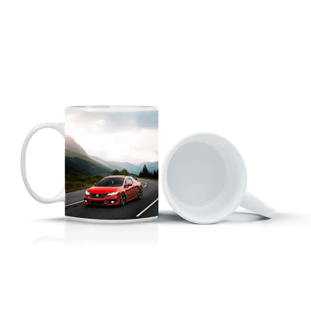 Red Honda Civic Si Mountain Road Drive – Mugs
