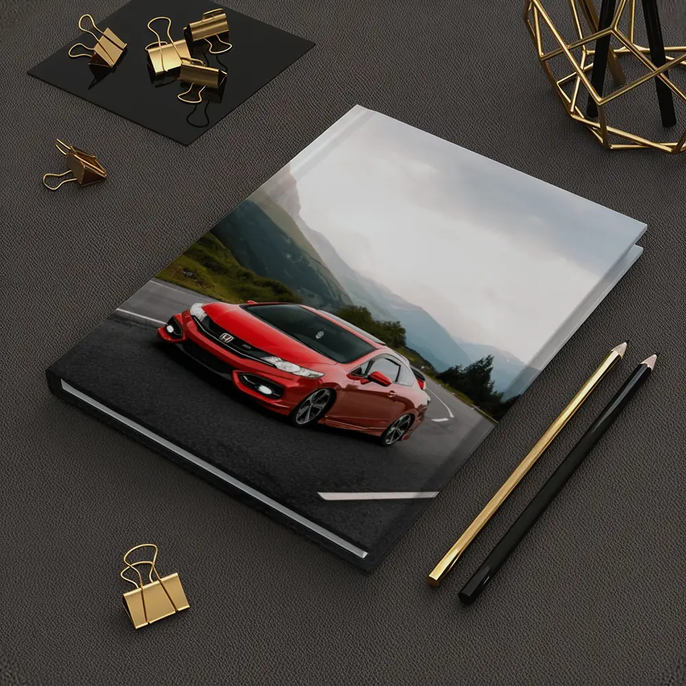 Red Honda Civic Si Mountain Road Drive – Notebooks