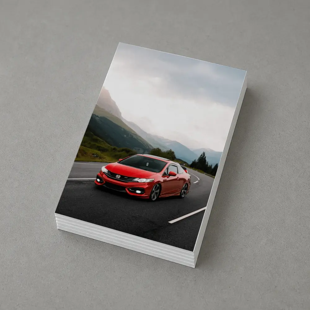 Red Honda Civic Si Mountain Road Drive – Postcards