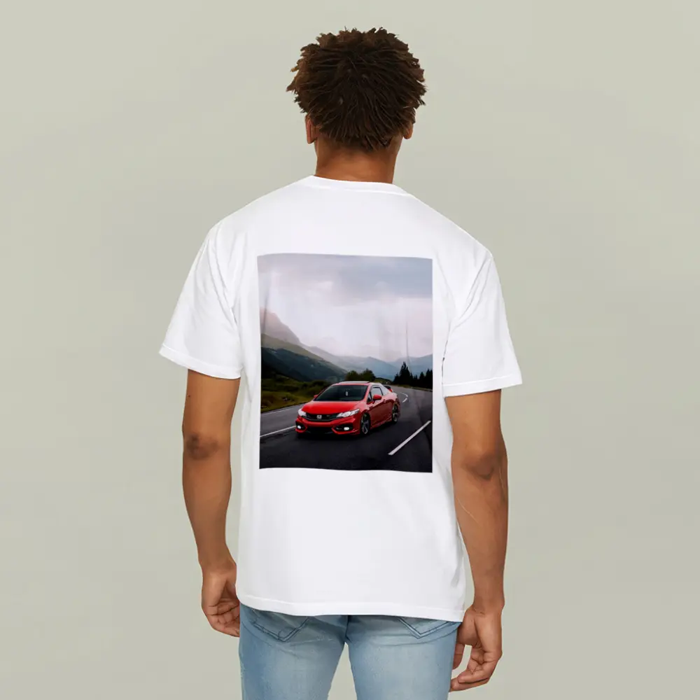 Red Honda Civic Si Mountain Road Drive – T-Shirts