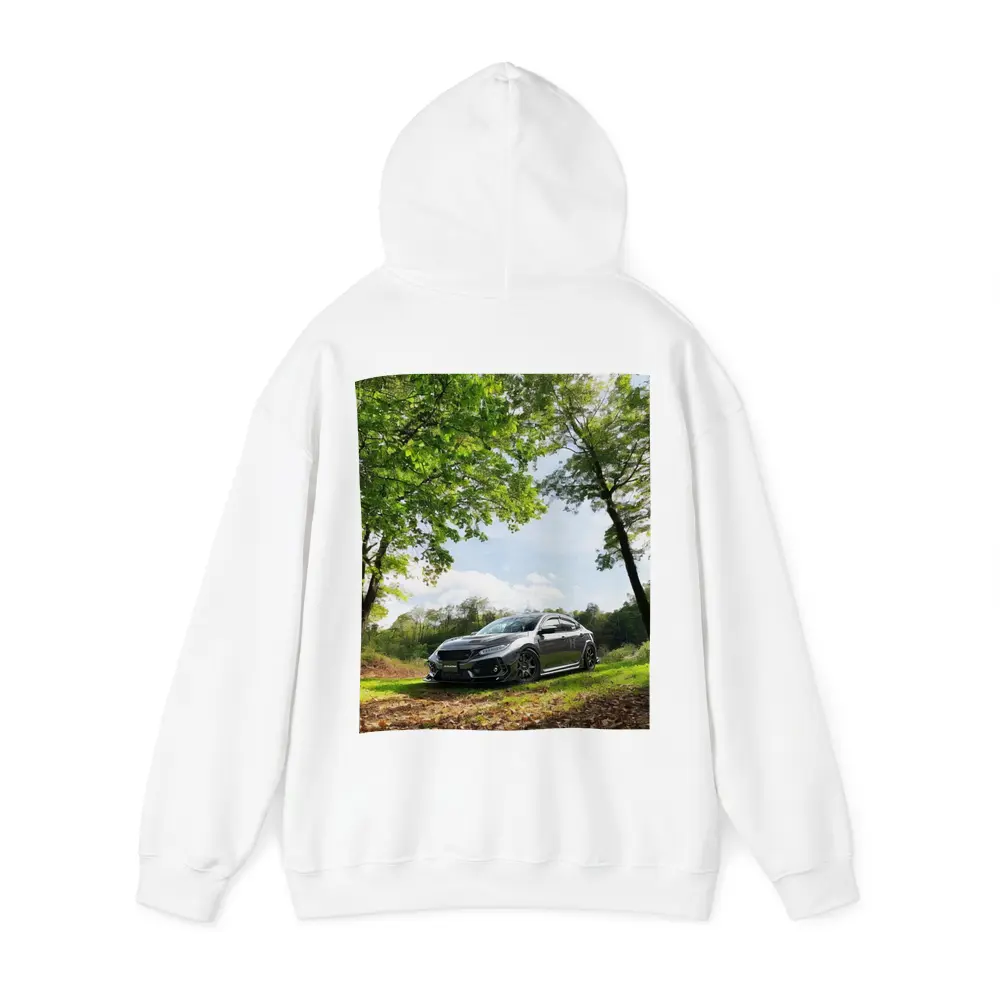 Honda Civic Dark Gray Forest Park Setting – Hoodies