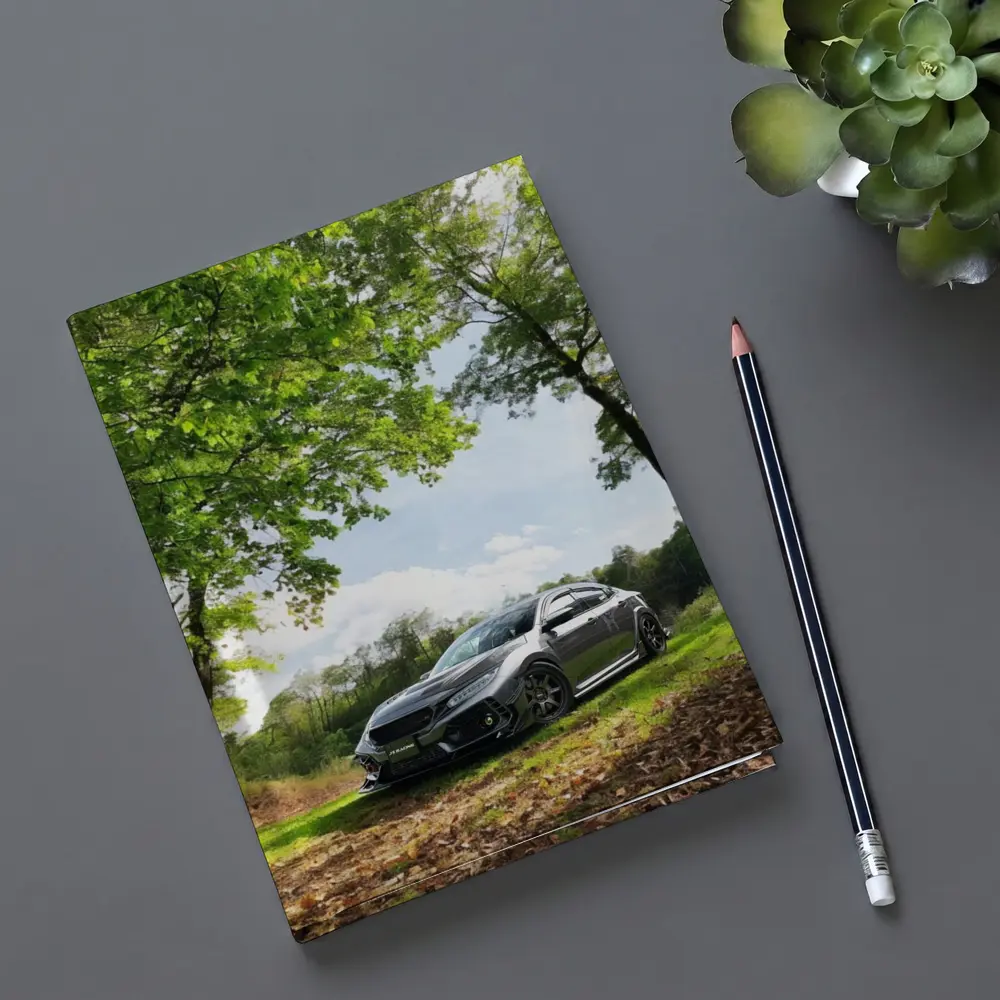 Honda Civic Dark Gray Forest Park Setting – Notebooks