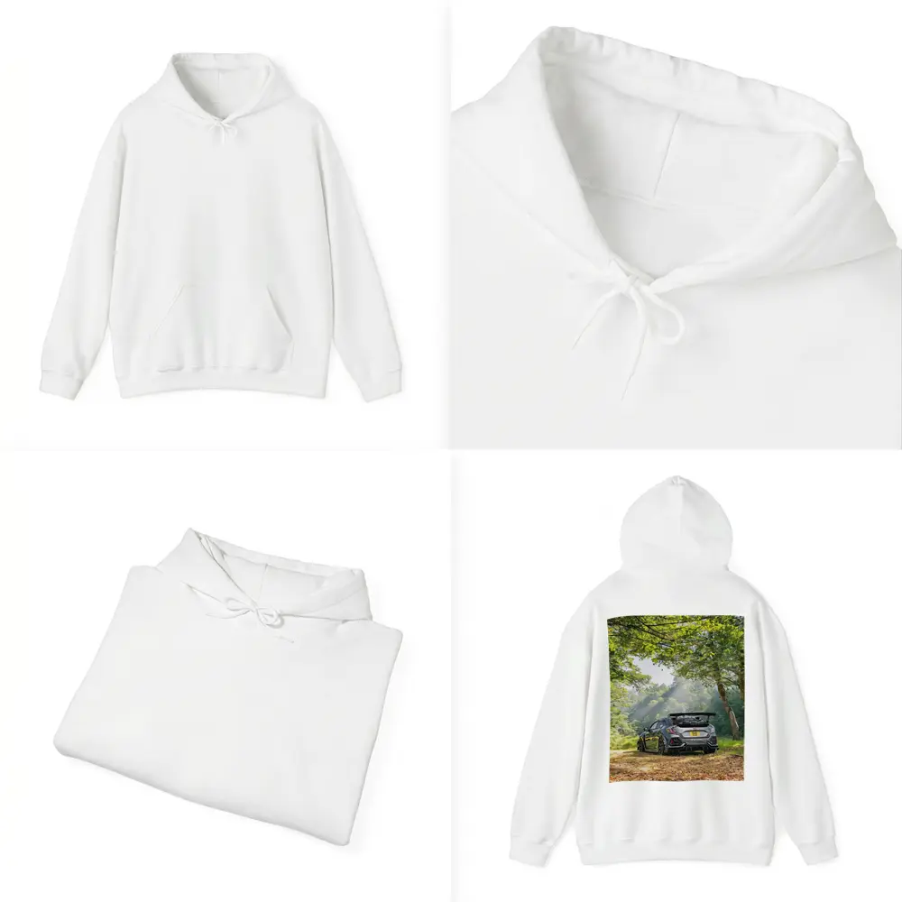 Honda Civic Type R Forest Road Scene – Hoodies