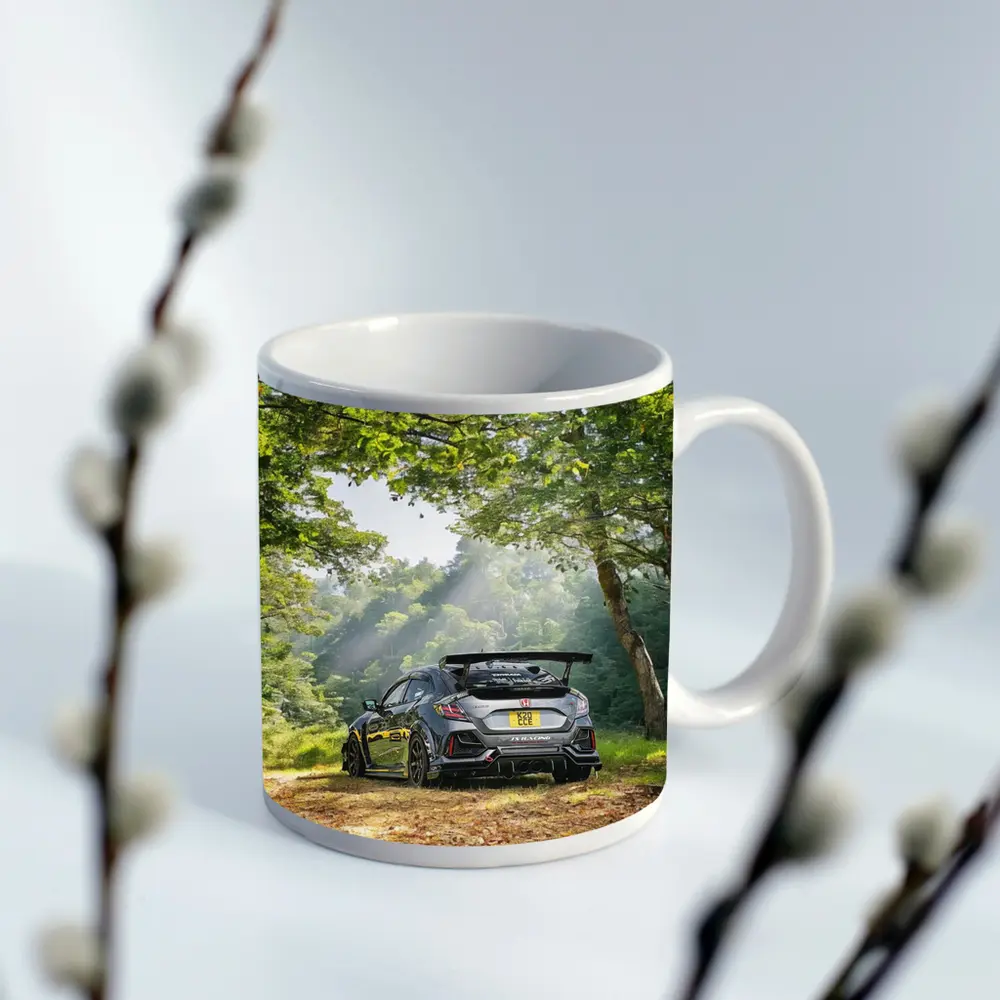 Honda Civic Type R Forest Road Scene – Mugs
