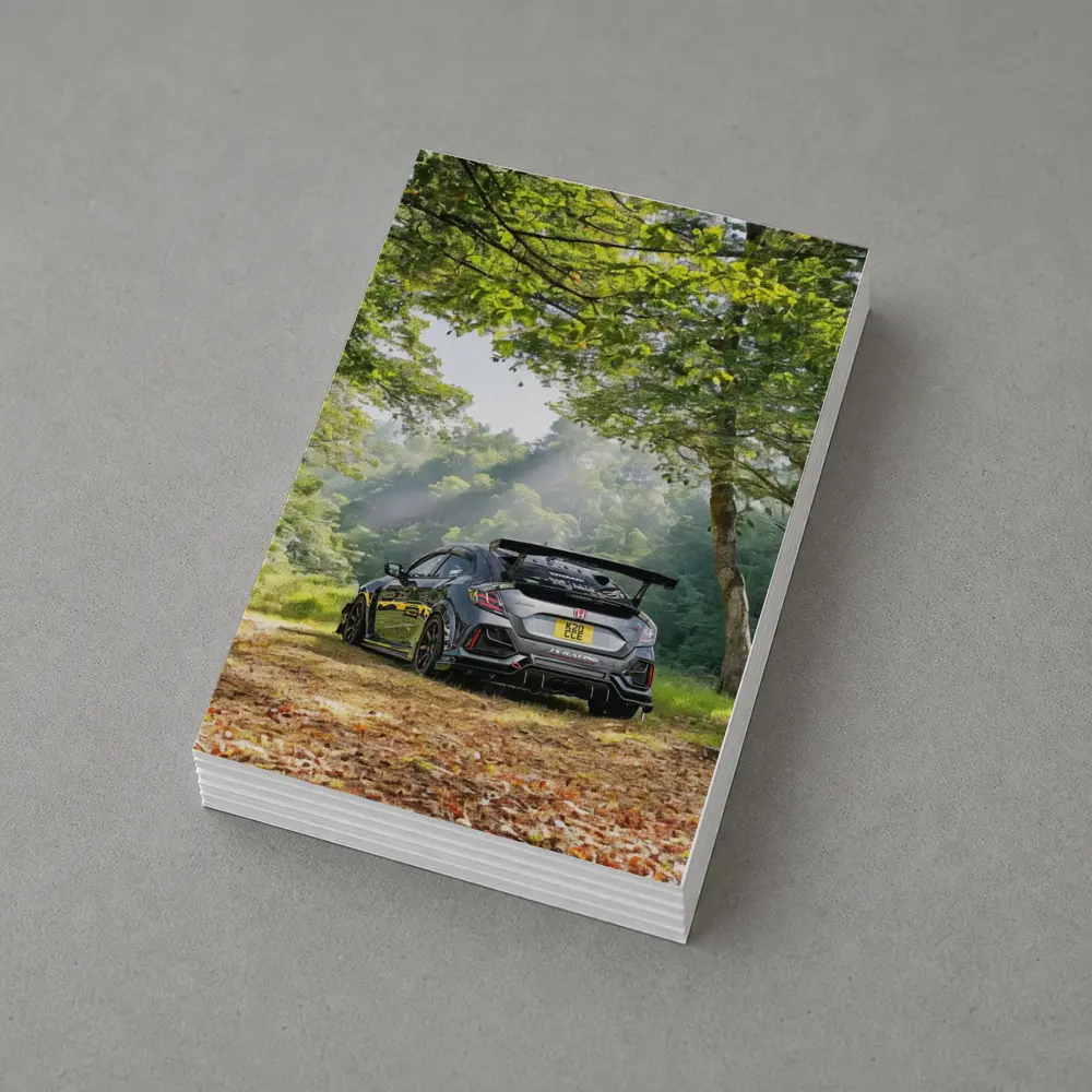 Honda Civic Type R Forest Road Scene – Postcards