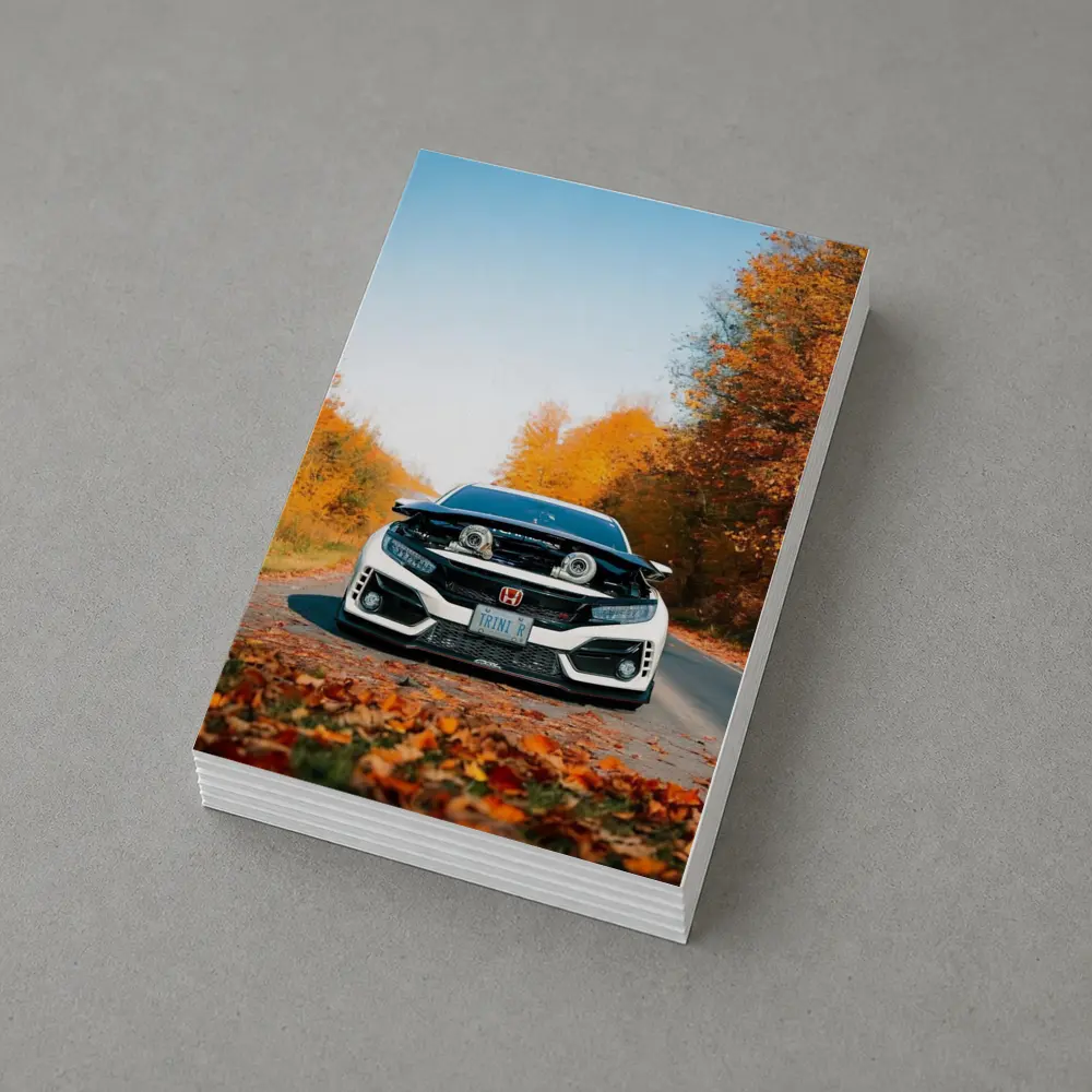 Honda Civic Type R Twin Turbo Autumn Road – Postcards