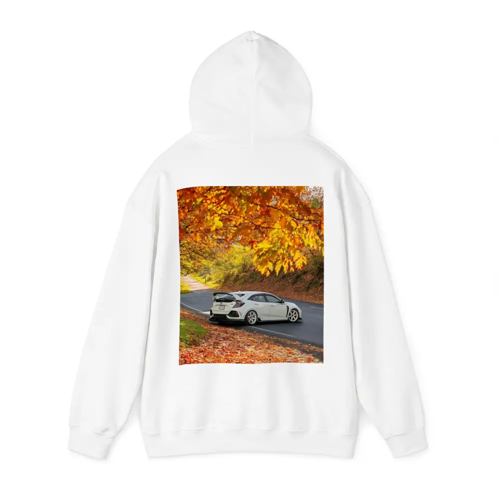 Honda Civic Type R White Autumn Road – Hoodies