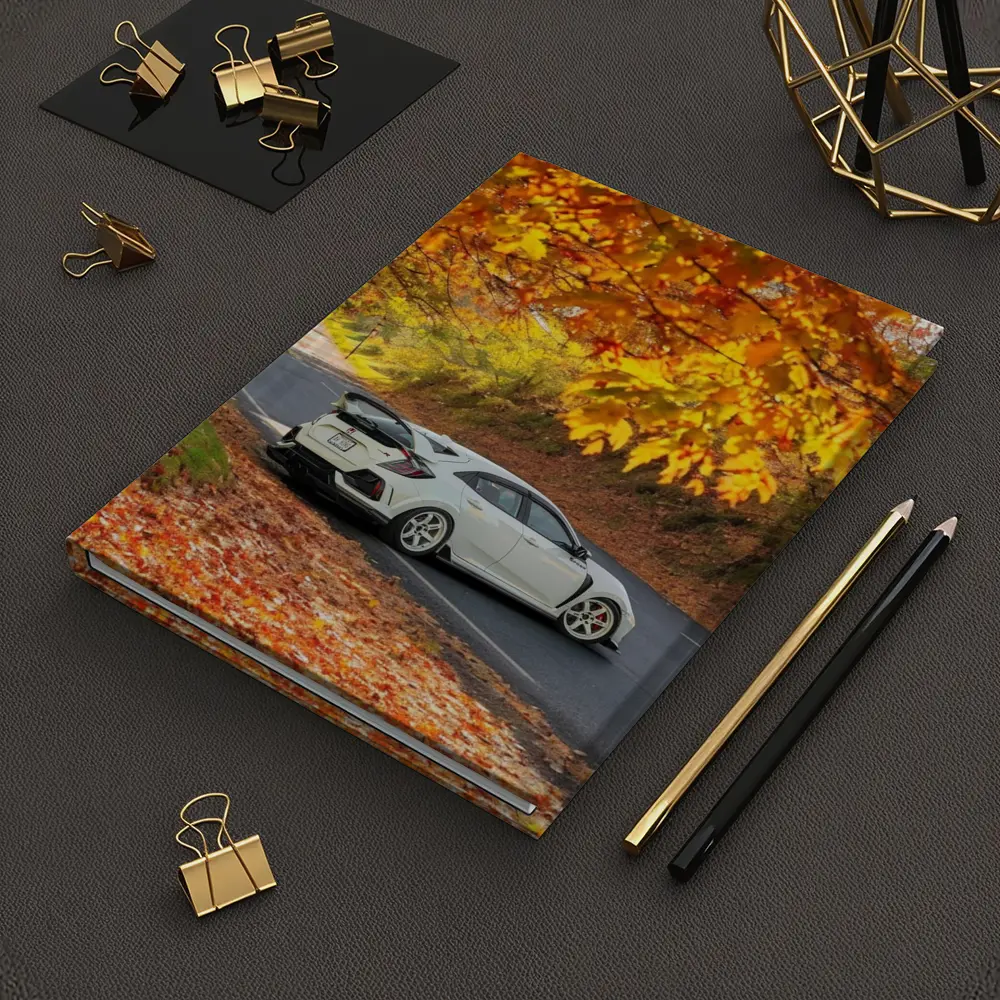 Honda Civic Type R White Autumn Road – Notebooks