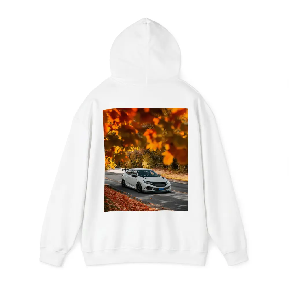 Honda Civic Type R White Autumn Road – Hoodies
