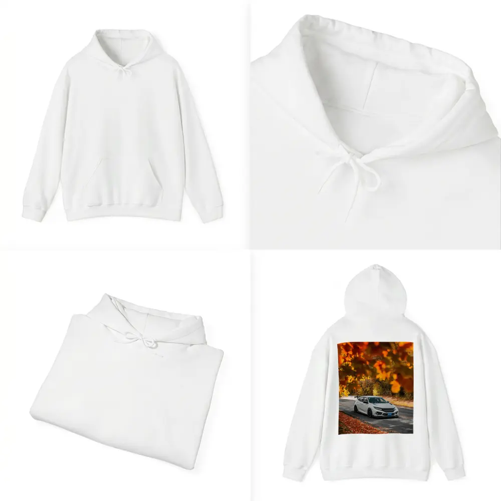 Honda Civic Type R White Autumn Road – Hoodies