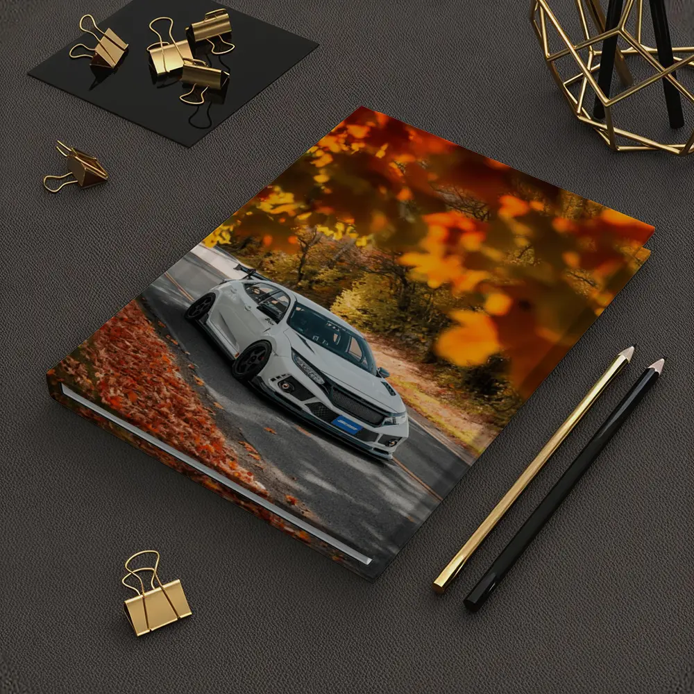 Honda Civic Type R White Autumn Road – Notebooks