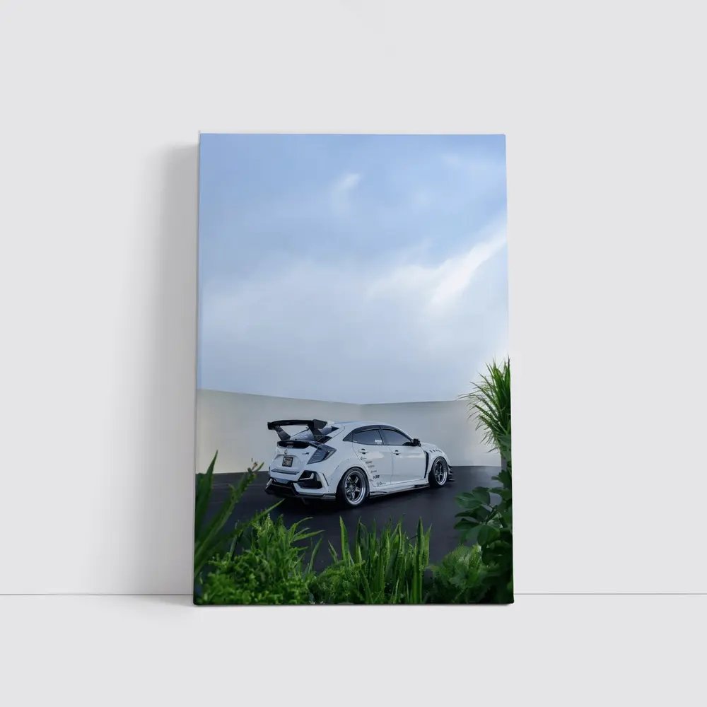 Honda Civic Type R White Stance Build – Wall Art