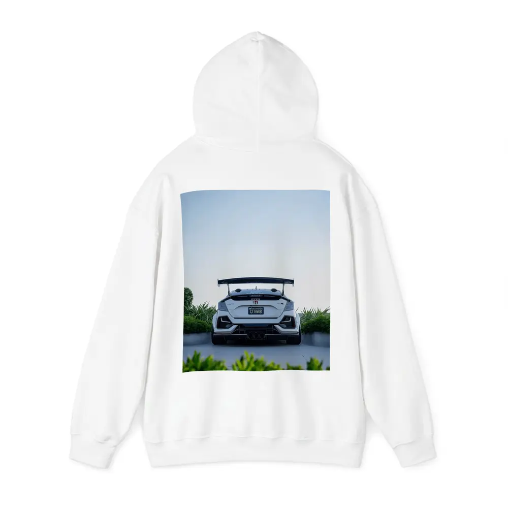Honda Civic Type R White Rear View – Hoodies