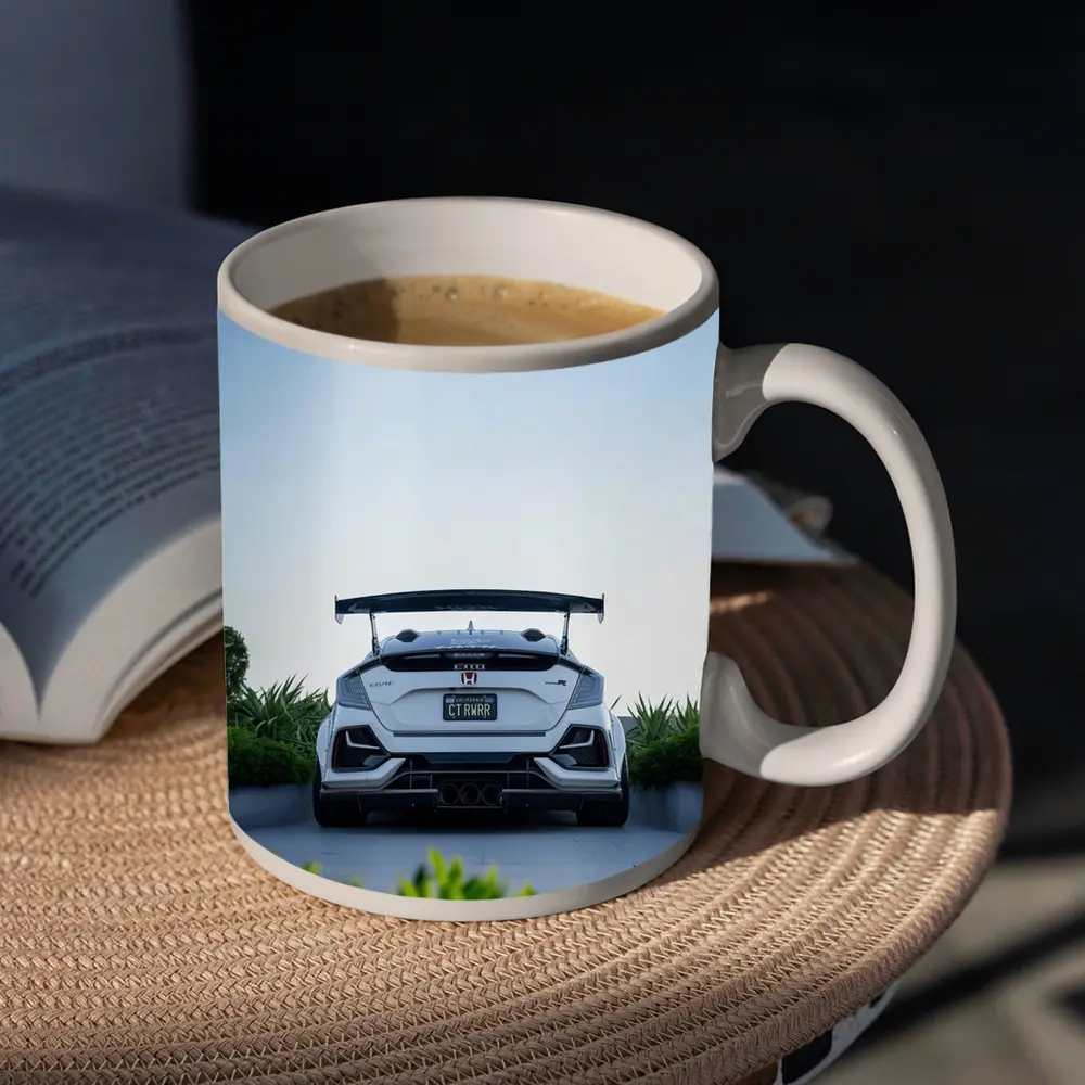 Honda Civic Type R White Rear View – Mugs