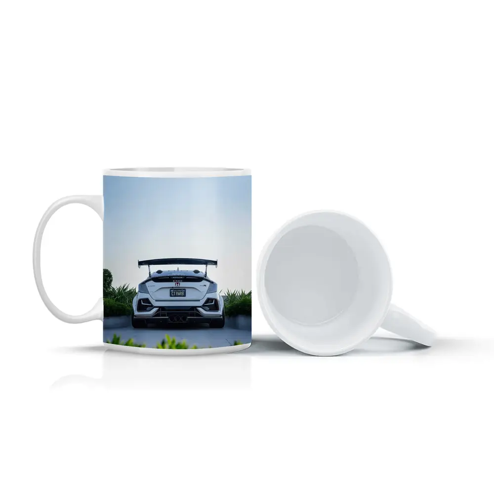 Honda Civic Type R White Rear View – Mugs
