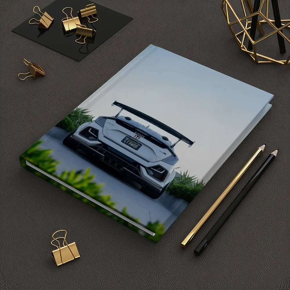 Honda Civic Type R White Rear View – Notebooks