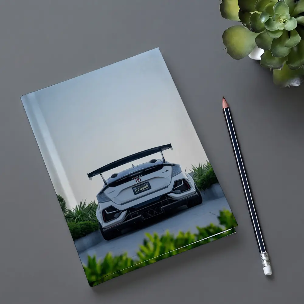 Honda Civic Type R White Rear View – Notebooks