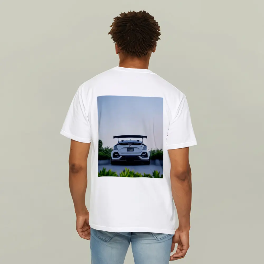 Honda Civic Type R White Rear View – T-Shirts