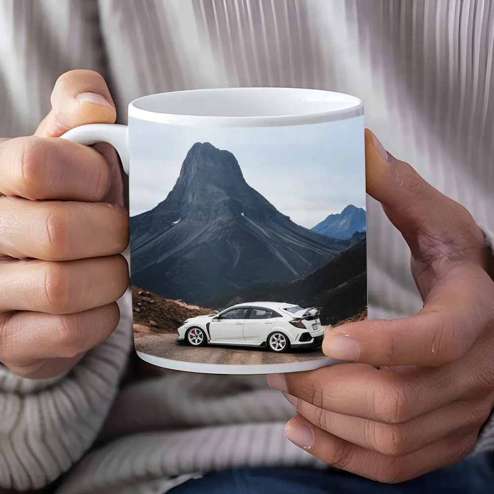 Honda Civic Type R Mountain Road White – Mugs