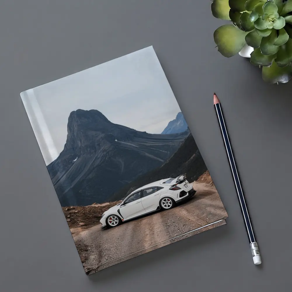 Honda Civic Type R Mountain Road White – Notebooks