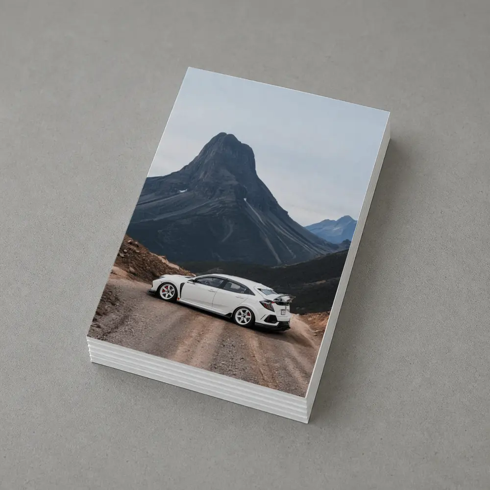 Honda Civic Type R Mountain Road White – Postcards