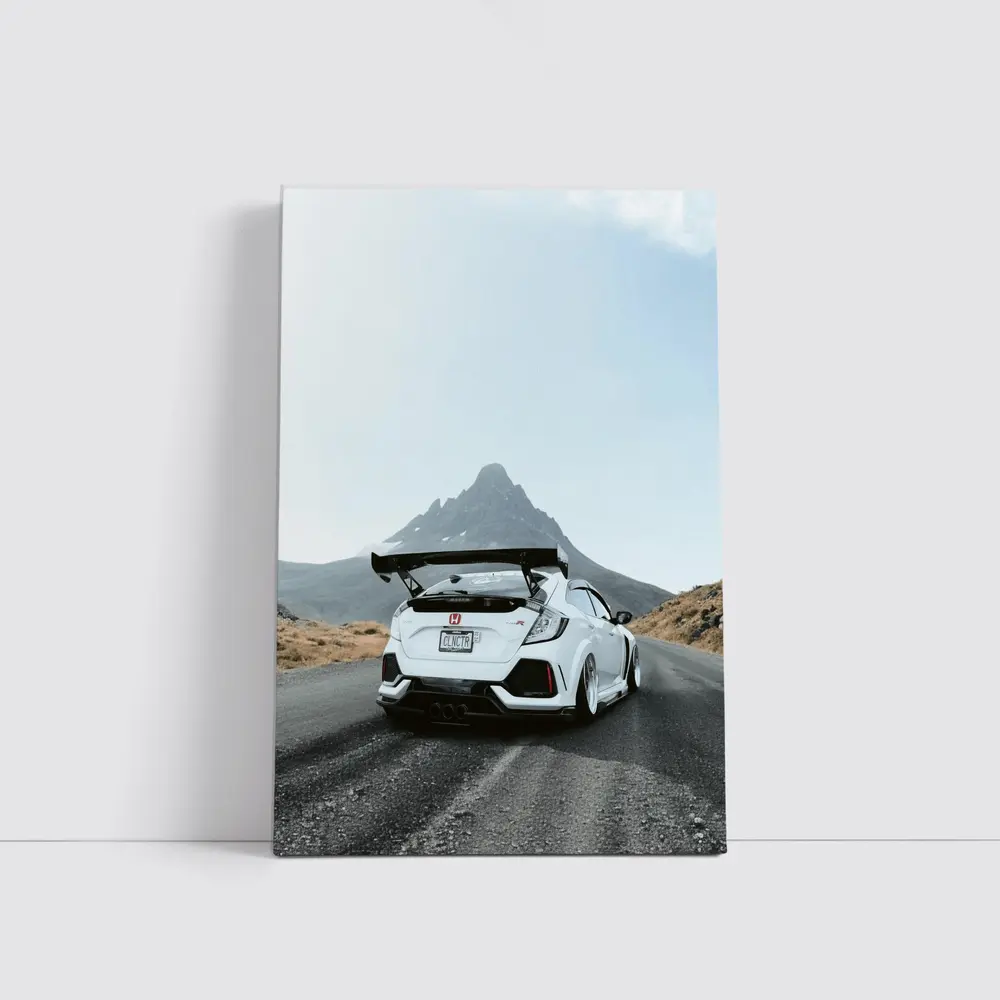 Honda Civic Type R White Mountain Road – Wall Art
