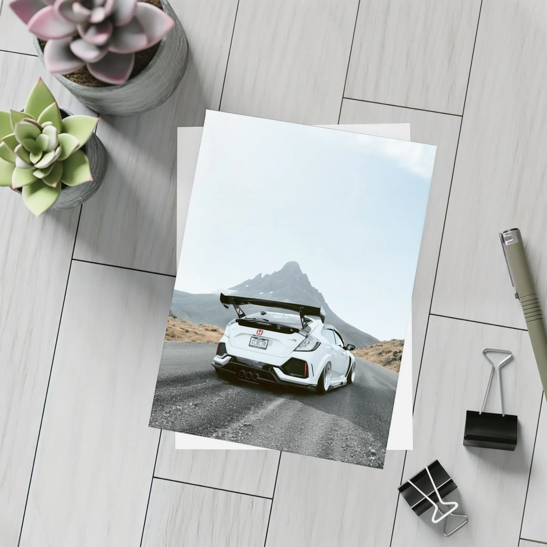 Honda Civic Type R White Mountain Road – Postcards