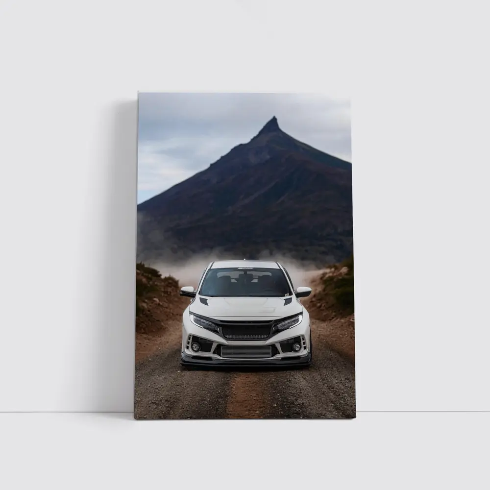 Honda Civic Type R White Mountain Road – Wall Art