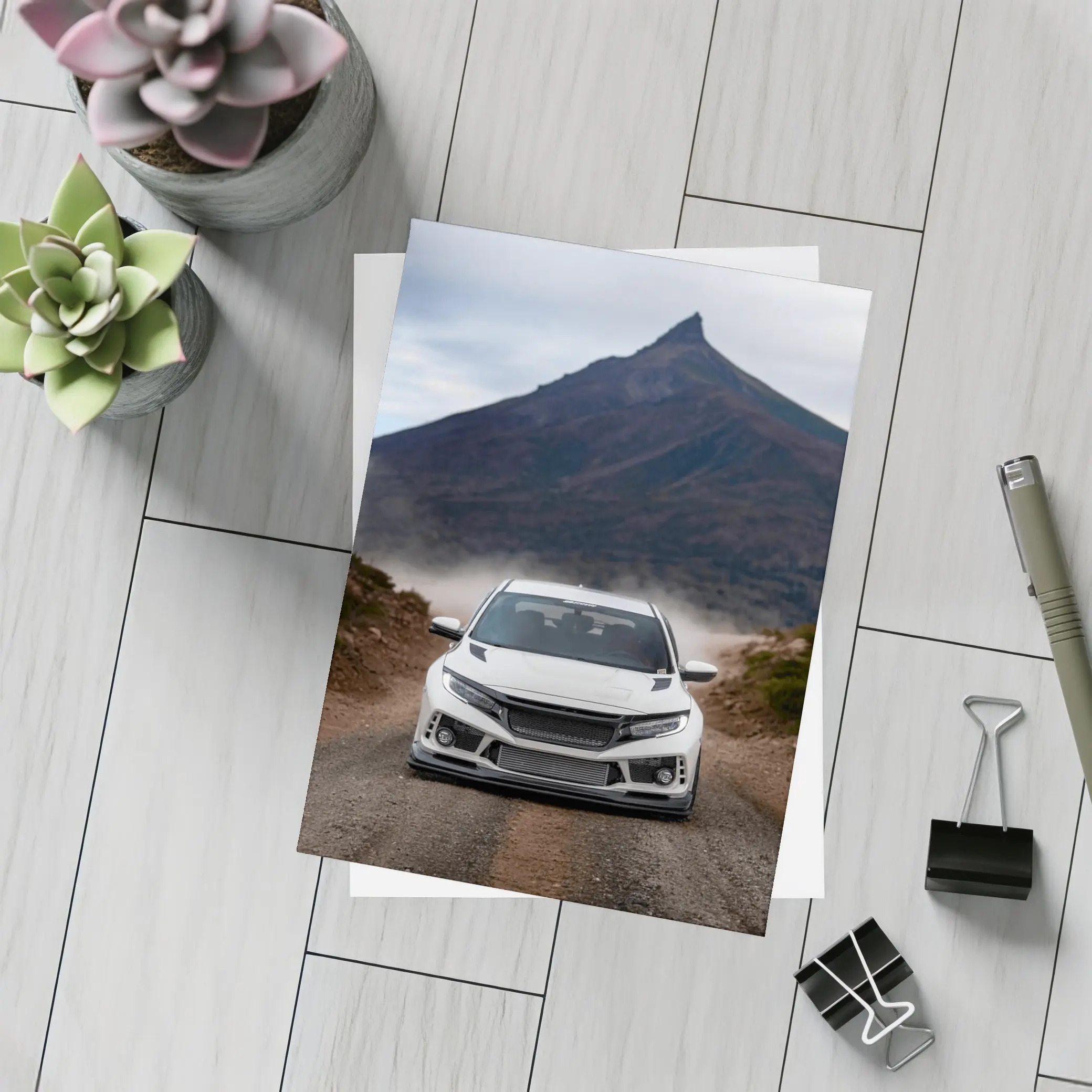 Honda Civic Type R White Mountain Road – Postcards