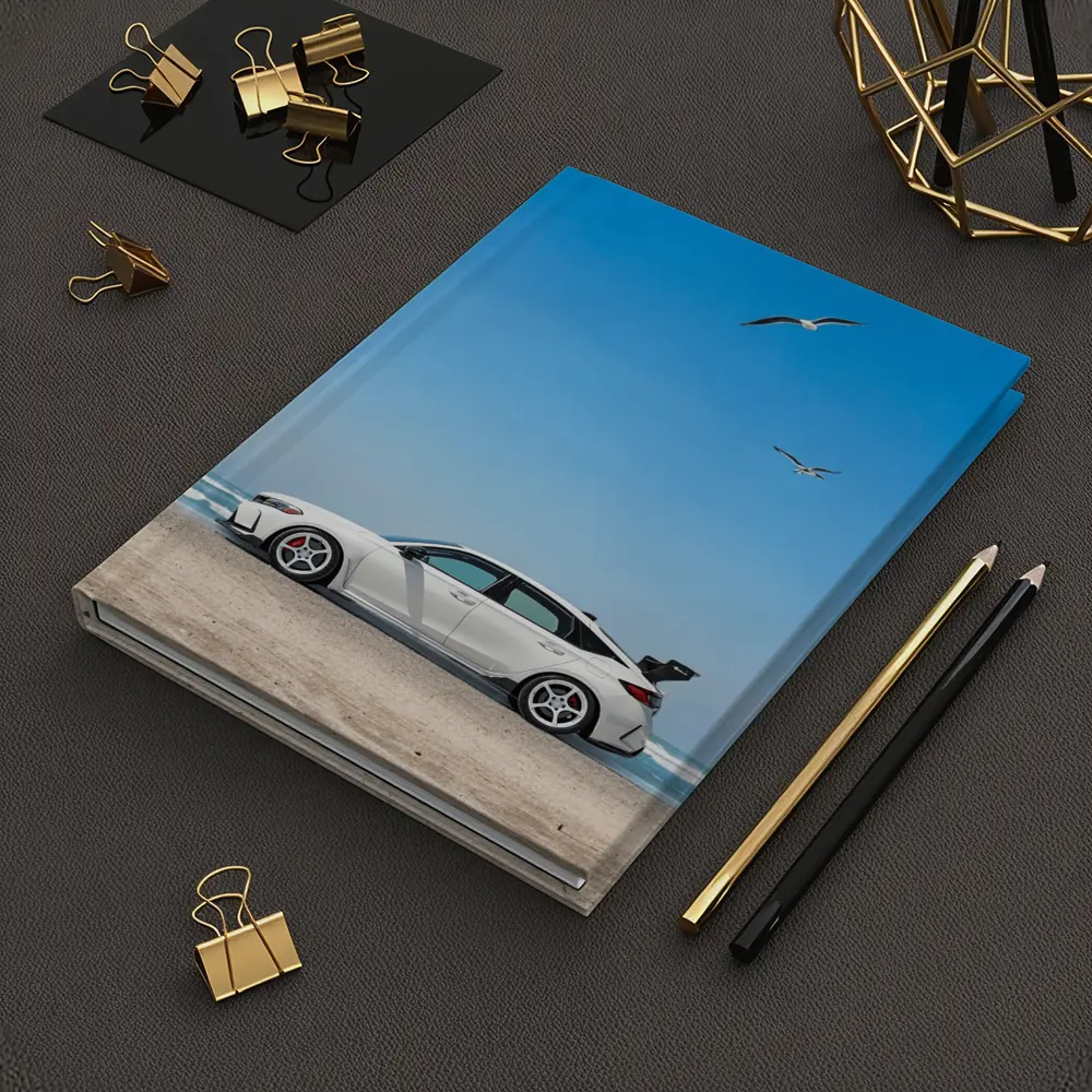 Honda Civic at Beach Blue Sky – Notebooks
