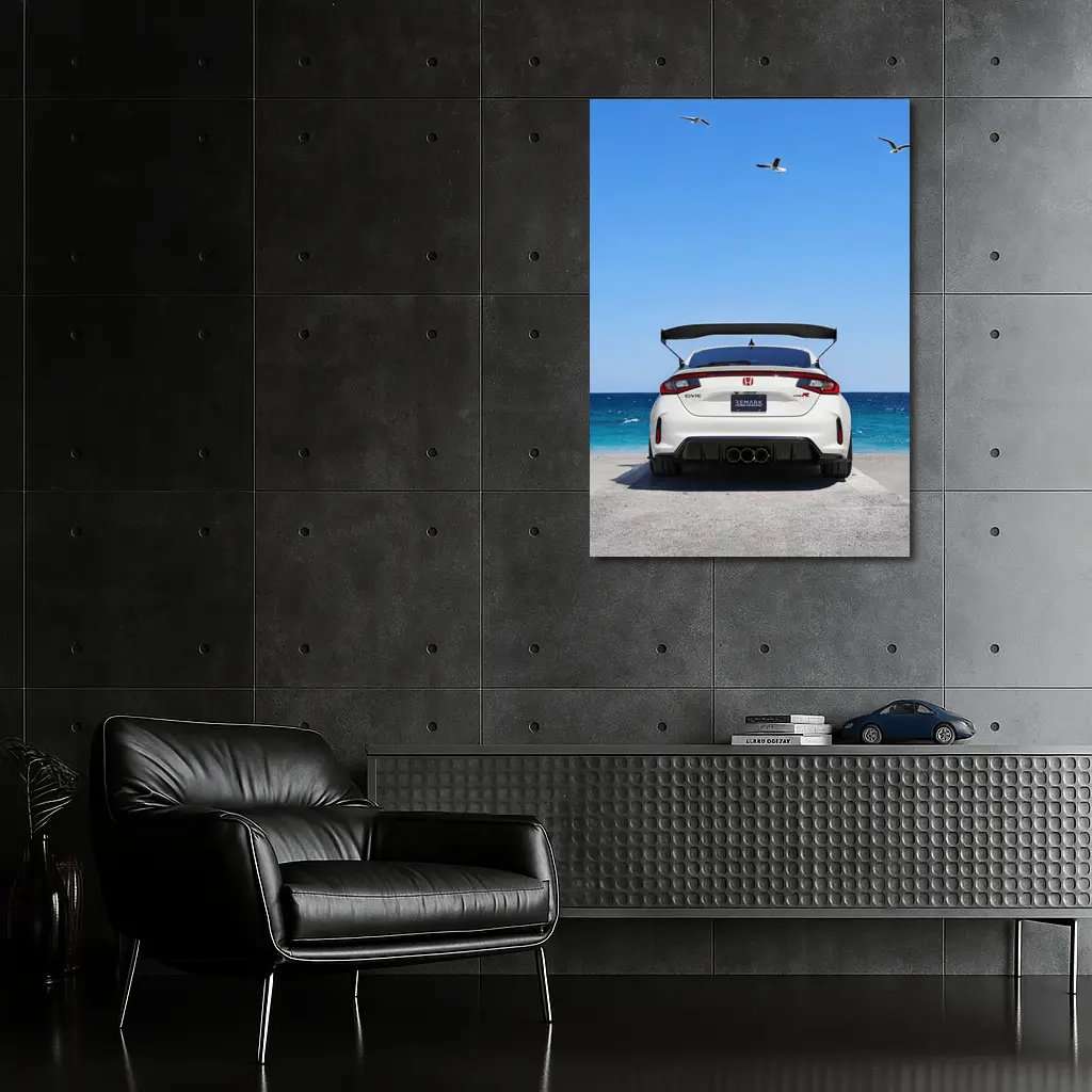 Honda Civic Type R Rear Ocean View – Wall Art