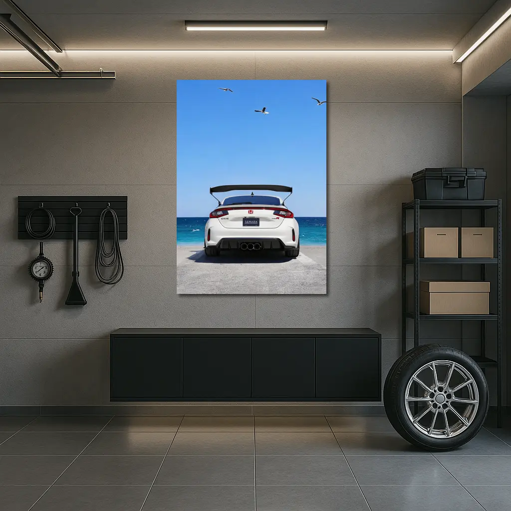 Honda Civic Type R Rear Ocean View – Wall Art