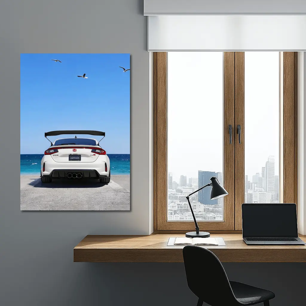 Honda Civic Type R Rear Ocean View – Wall Art