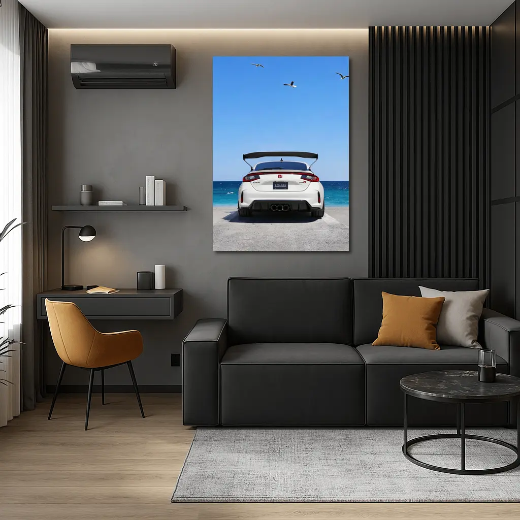 Honda Civic Type R Rear Ocean View – Wall Art