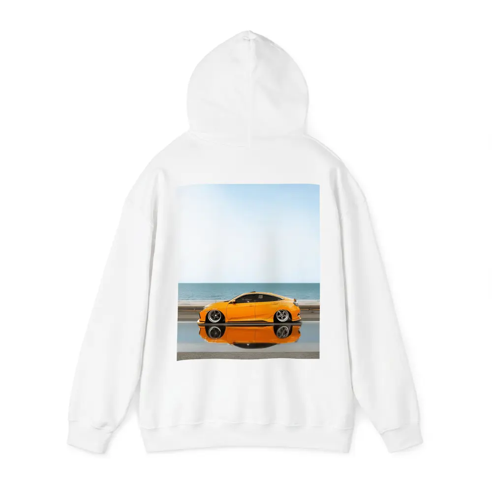 Honda Civic Coupe Slammed Orange Ocean Road – Hoodies