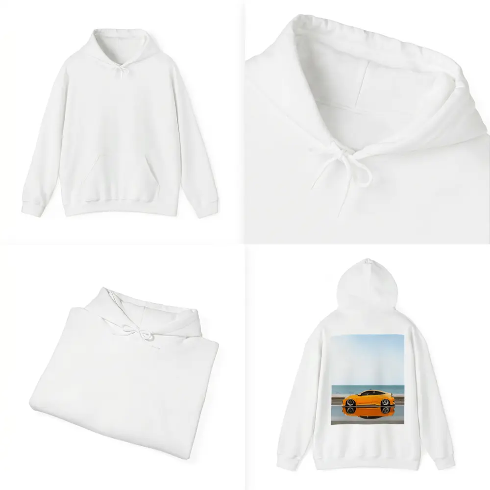 Honda Civic Coupe Slammed Orange Ocean Road – Hoodies