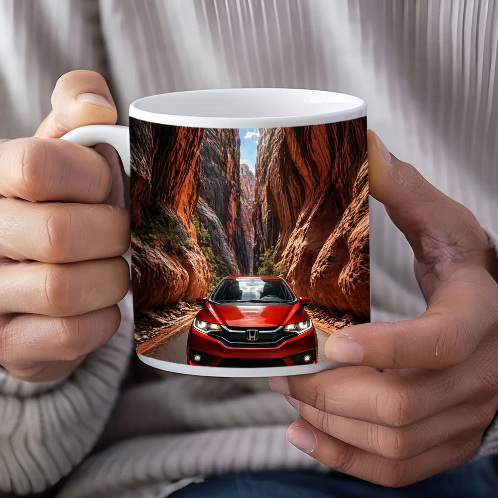 Honda Fit Red Canyon Road Drive – Mugs