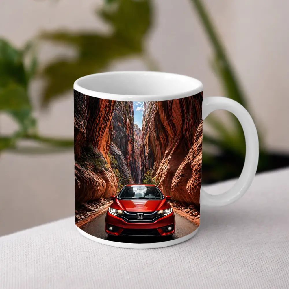 Honda Fit Red Canyon Road Drive – Mugs