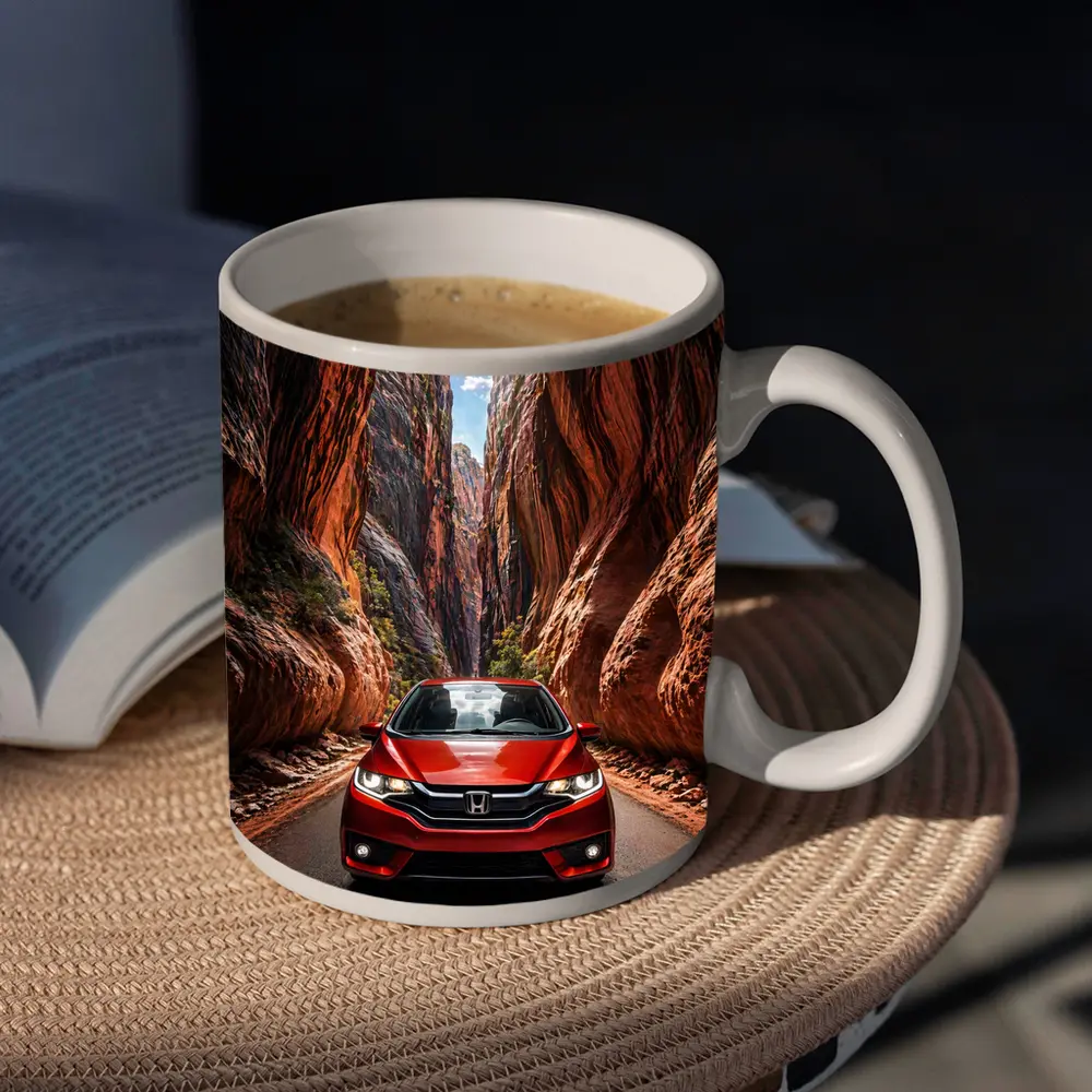 Honda Fit Red Canyon Road Drive – Mugs