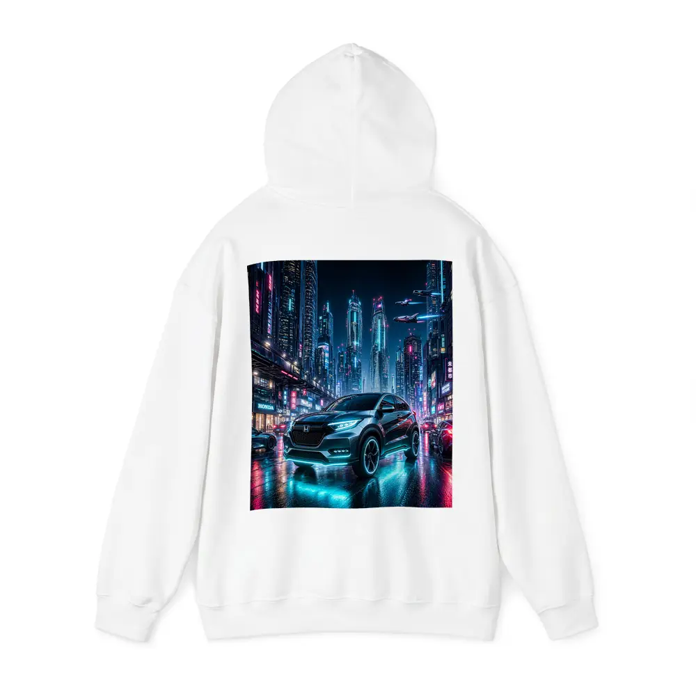 Honda HR-V Cyberpunk Neon City Night – Hoodies