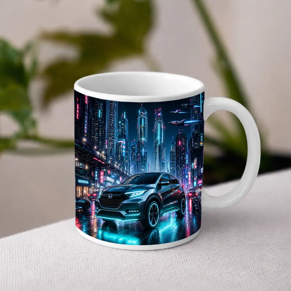 Honda HR-V Cyberpunk Neon City Night – Mugs