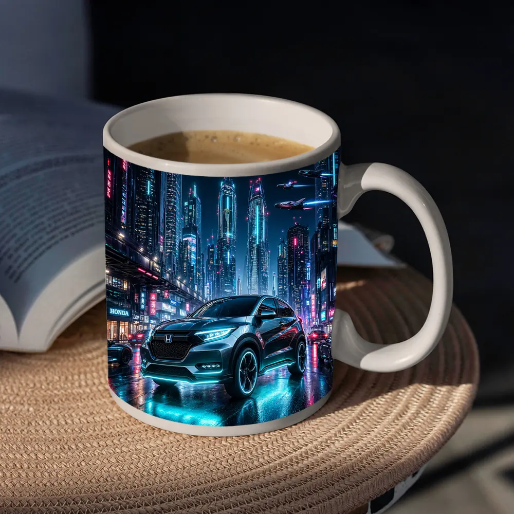 Honda HR-V Cyberpunk Neon City Night – Mugs