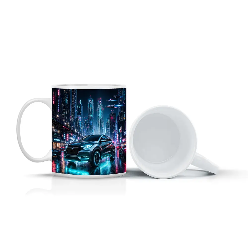 Honda HR-V Cyberpunk Neon City Night – Mugs