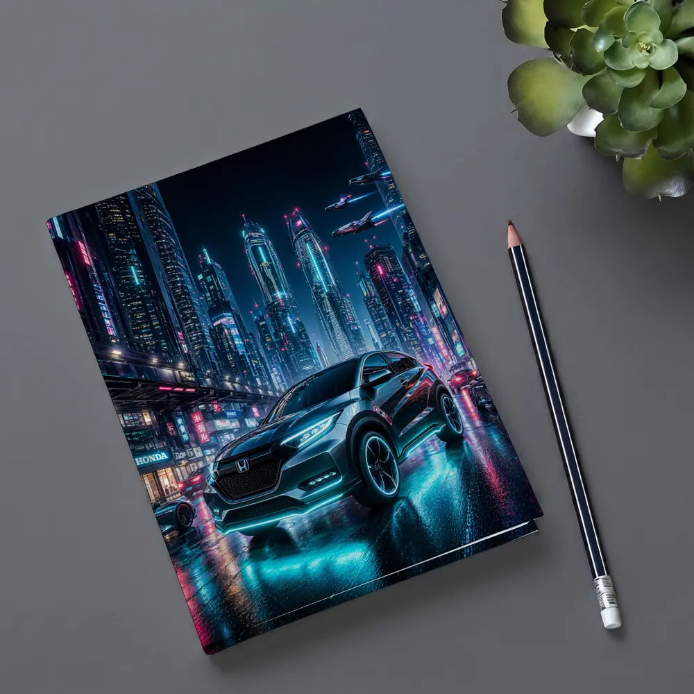 Honda HR-V Cyberpunk Neon City Night – Notebooks
