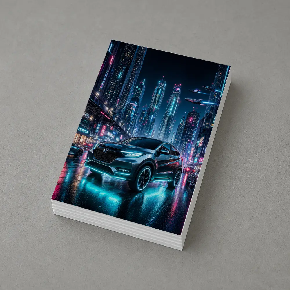 Honda HR-V Cyberpunk Neon City Night – Postcards
