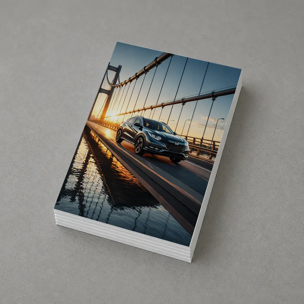 Honda HR-V Crossing Bridge at Sunset – Postcards