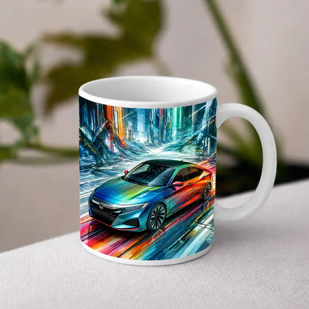 Honda Insight Colorful Abstract Futuristic City Art – Mugs